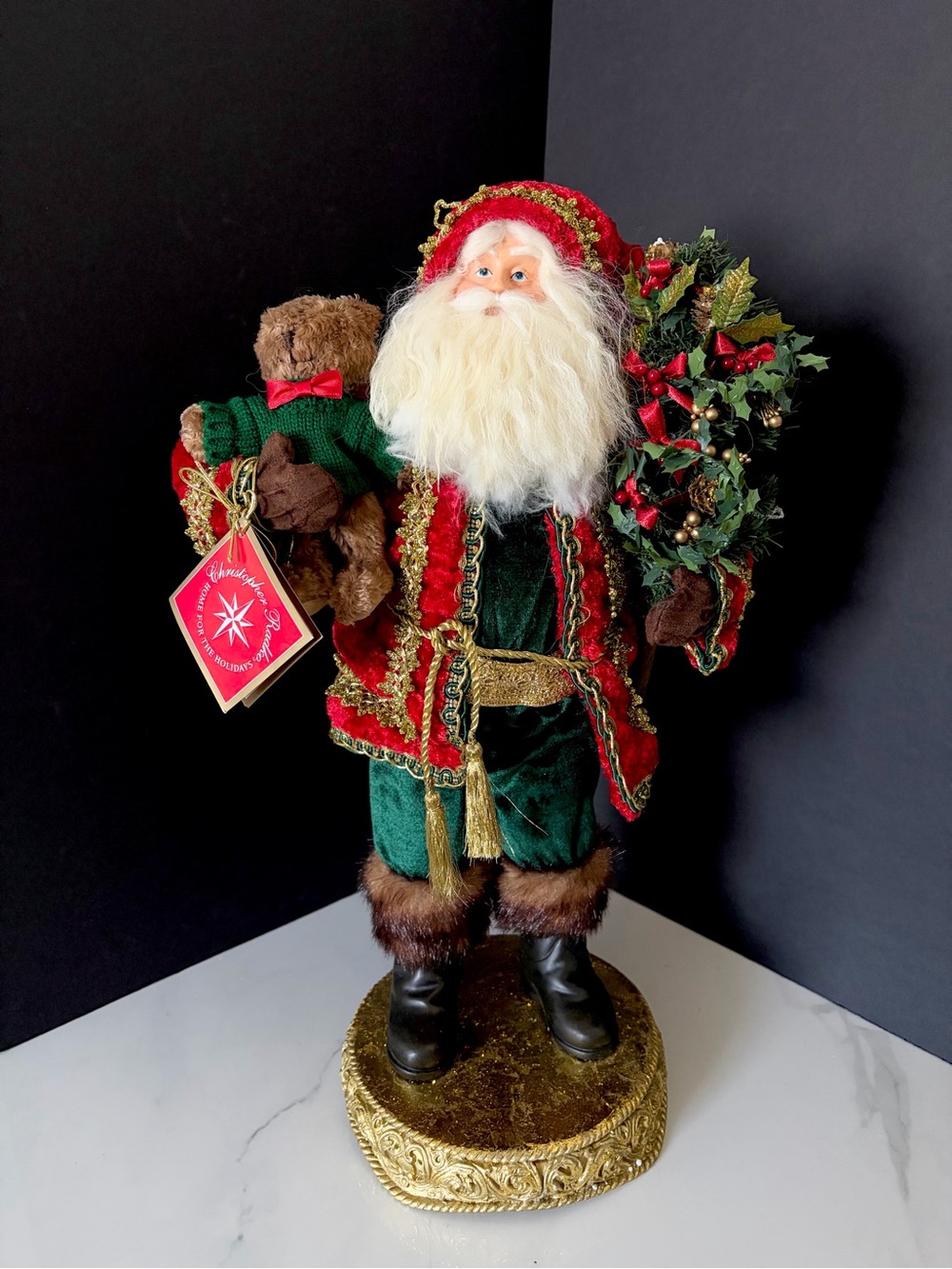 "Joyful Delivery" Heirloom Santa Large Figurine by Christopher Radko